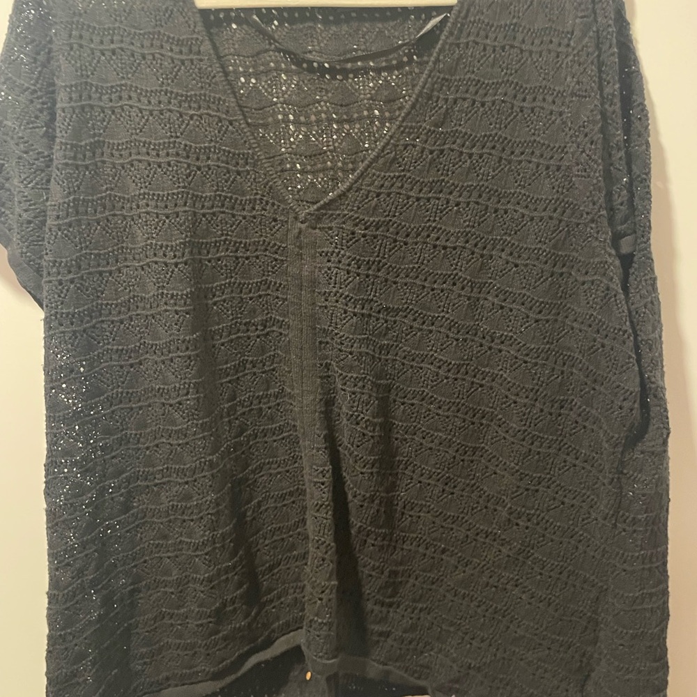 Torrid Black Textured Women's Blouse